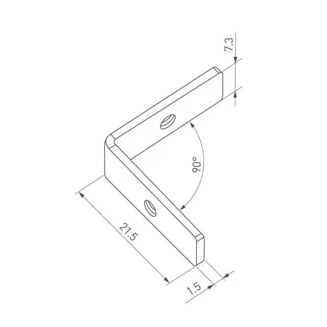 Соединитель профиля FANTOM-W23-L90 Set, ракурс 2