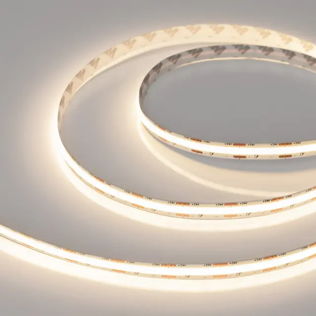 Светодиодная лента COB-X560-10mm 24V Warm3000 (9.6 W/m, IP20, 10m)