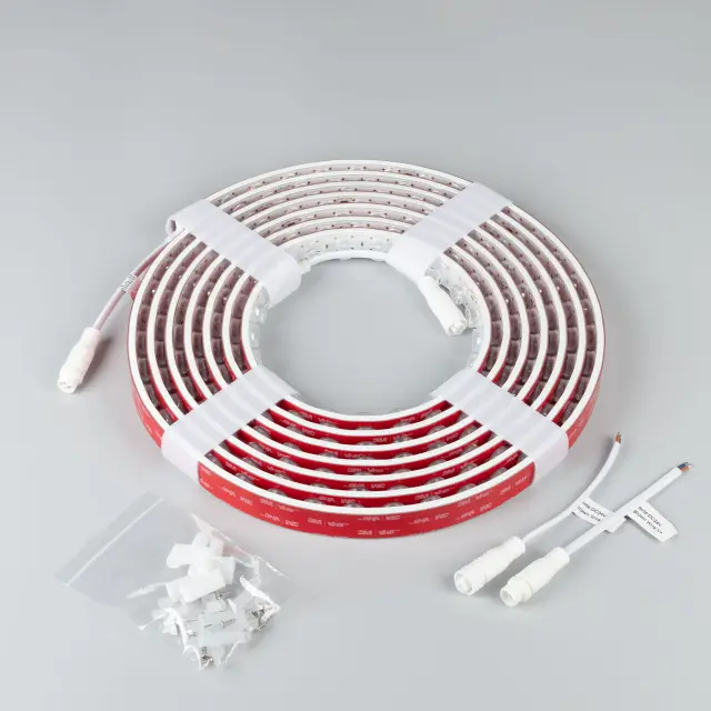 Светодиодная лента герметичная FLT-PS-A42-23mm 24V White6000 (21 W/m, IP67, 15deg, 5m), ракурс 3