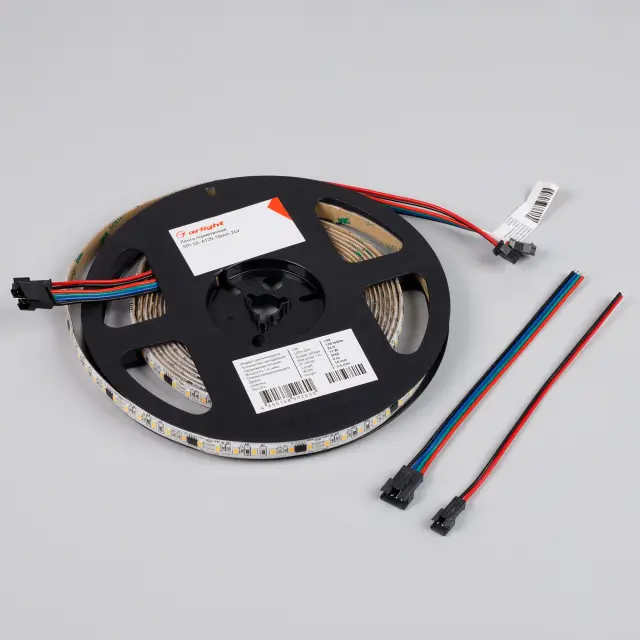 Светодиодная лента герметичная SPI-SE-A120-10mm 24V Warm3000-PX6-BPT (11 W/m, IP65, 2835, 5m), ракурс 3