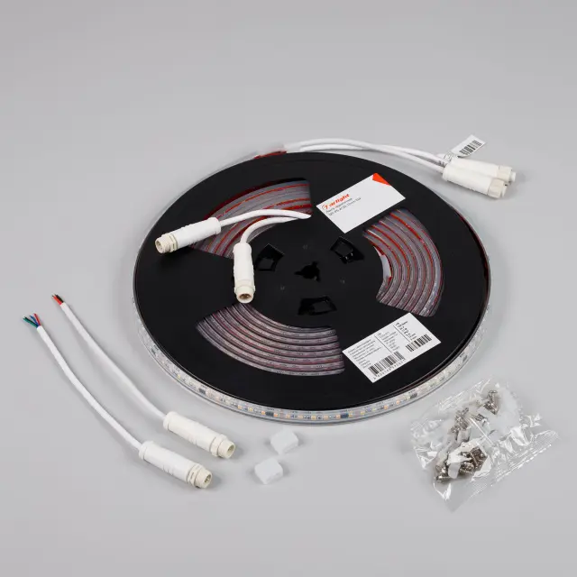 Светодиодная лента герметичная SPI-PS-A120-12mm 24V Warm2700-PX6-BPT (11 W/m, IP67, 2835, 5m), ракурс 3