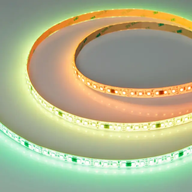 Светодиодная лента герметичная SPI-SE-A120-10mm 24V RGB-PX6-BPT (23 W/m, IP65, 2835, 5m), ракурс 2
