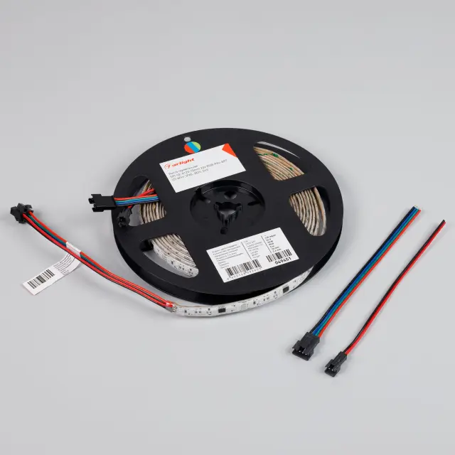 Светодиодная лента герметичная SPI-SE-A120-10mm 24V RGB-PX6-BPT (23 W/m, IP65, 2835, 5m), ракурс 3