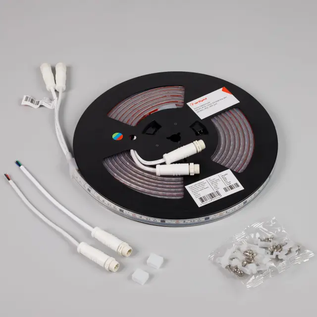Светодиодная лента герметичная SPI-PS-A120-12mm 24V RGB-PX6-BPT (23 W/m, IP67, 2835, 5m), ракурс 3