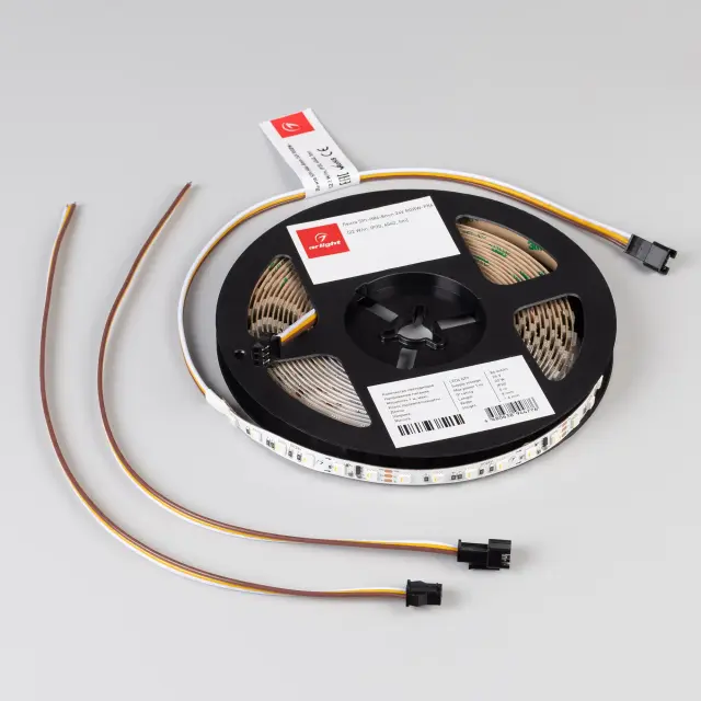 Светодиодная лента SPI-H84-8mm 24V RGBW-White-PX6 (22 W/m, IP20, 4040, 5m), ракурс 2