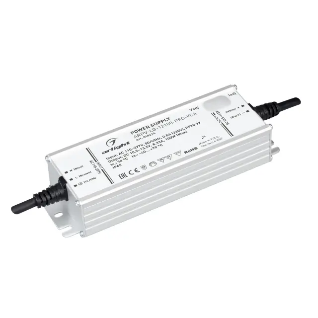 Блок питания ARPV-LG-12100-PFC-VCA (10.5-13.5V, 8.33A, 100W)