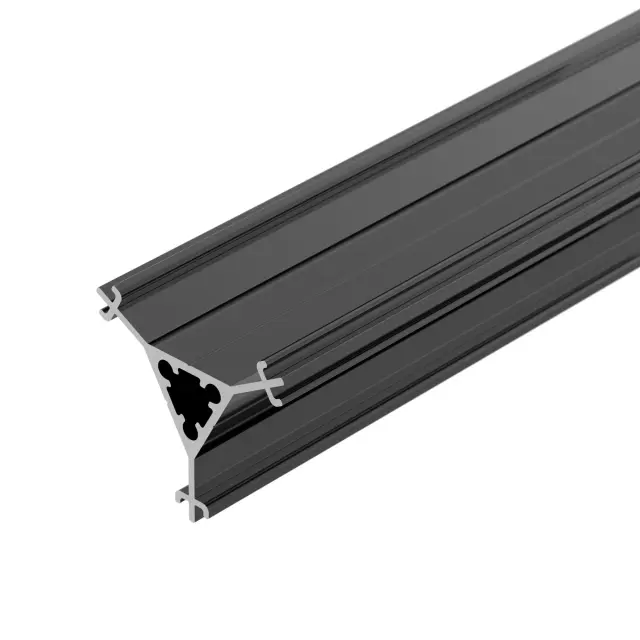 Профиль ROUND-D36-360-2500 ANOD BLACK, ракурс 3