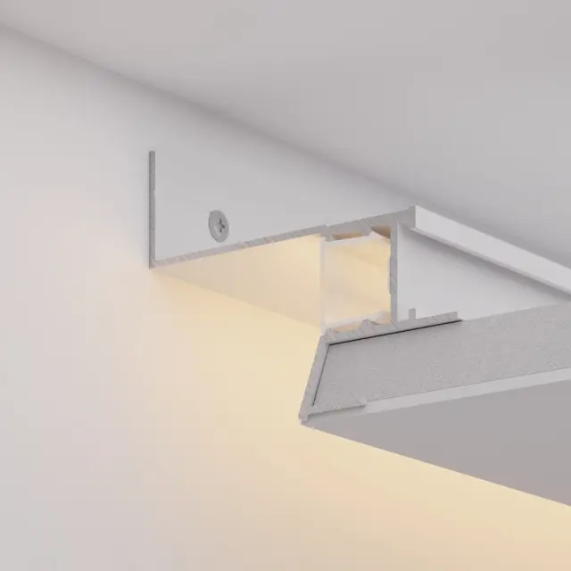 Профиль CEIL-S18-SHADOW-SIDE-3000 WHITE, ракурс 5