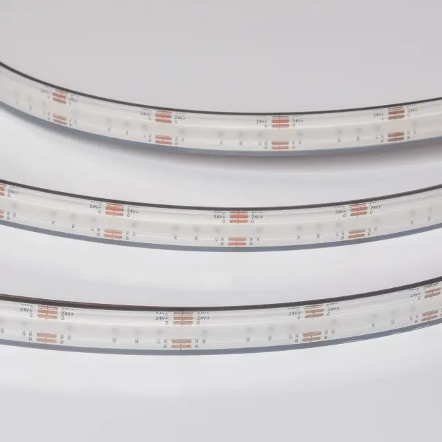 Светодиодная лента герметичная CSP-PFS-X540-12mm 24V RGB (15 W/m, IP68, TWP100, 5m), ракурс 3
