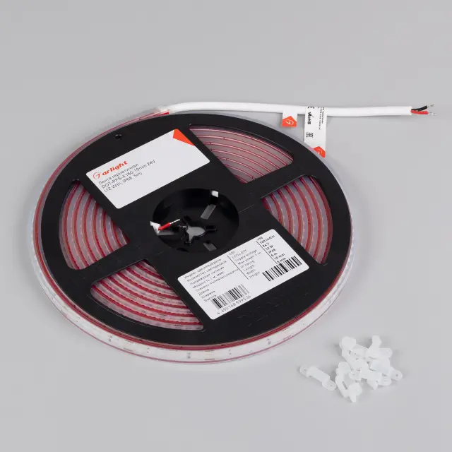 Светодиодная лента герметичная DOT-PFS-X160-10mm 24V Warm2700 (12 W/m, IP68, 5m), ракурс 2