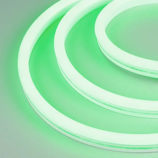 Гибкий неон WAVE-SIDE-A120-12x25mm 230V Green (12 W/m, IP67, 50m, wire x2)