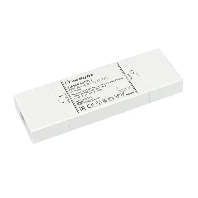 Блок питания ARV-SP-48036-FLAT-PFC (48V, 0.75A, 36W)