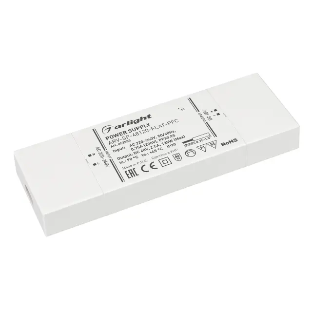 Блок питания ARV-SP-48120-FLAT-PFC (48V, 2.5A, 120W)