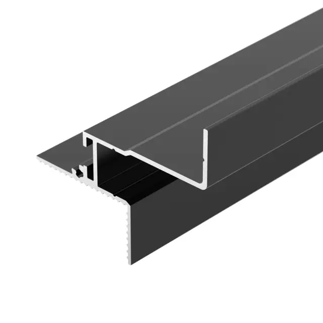 Профиль CEIL-S12-SHADOW-20-SIDE-3000 ANOD BLACK, ракурс 2