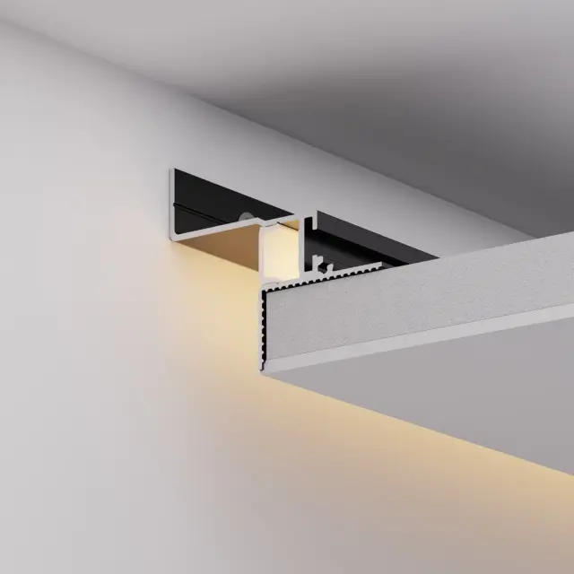 Профиль CEIL-S12-SHADOW-20-SIDE-3000 ANOD BLACK, ракурс 5