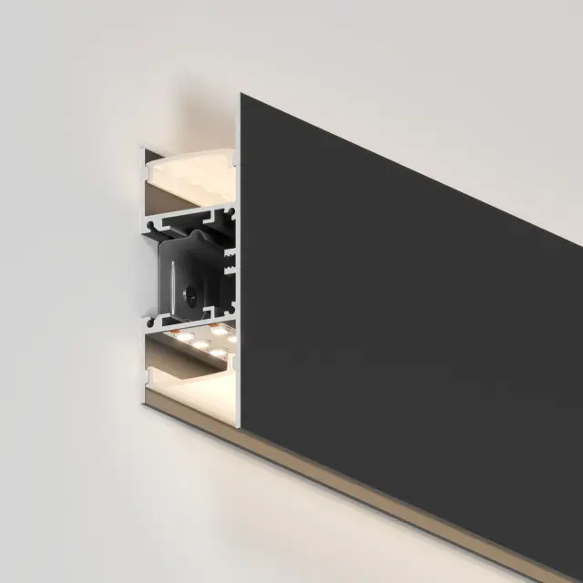 Профиль WALL-2575-DUAL-2000 ANOD BLACK, ракурс 4