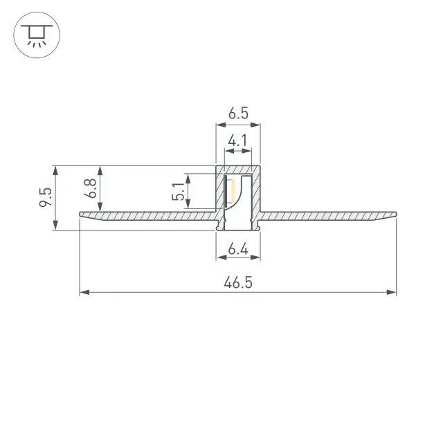 Профиль LINIA7-FANTOM-2000 ANOD, ракурс 3