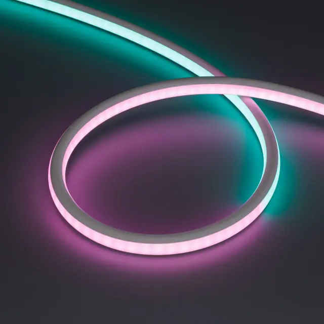 Гибкий неон SPI-WAVE-TOP-G200-18x15mm 12V RGB PX2 (26 W/m, IP54, 5m, wire x1)