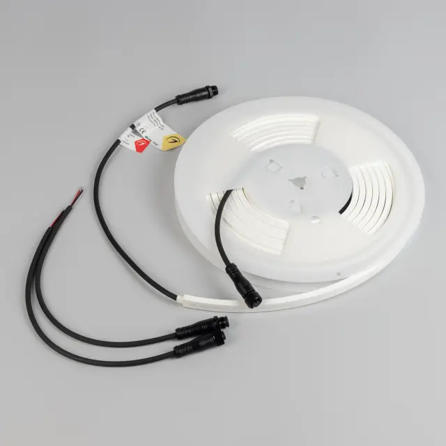 Гибкий неон WAVE-SIDE-PU-A120-06x12mm 24V Day4000 (8 W/m, IP68, 5m, wire x2), ракурс 3