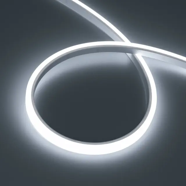 Гибкий неон WAVE-TOP-PU-A144-10x10mm 24V White5700 (5 W/m, IP68, 5m, wire x2)