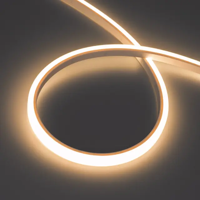 Гибкий неон WAVE-TOP-PU-A144-10x10mm 24V Warm3000 (5 W/m, IP68, 5m, wire x2)