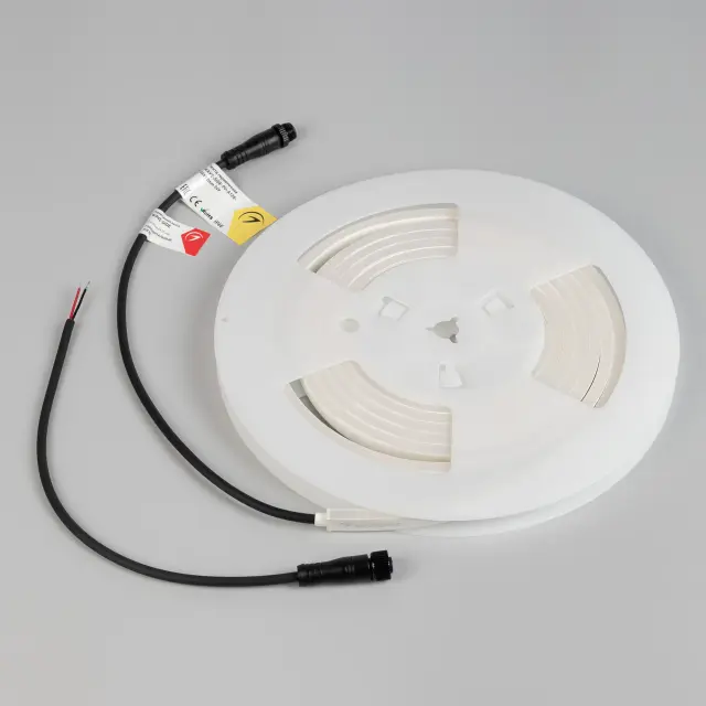 Гибкий неон WAVE-SIDE-PU-A120-06x12mm 24V White5700 (8 W/m, IP68, 3m, wire x1), ракурс 4