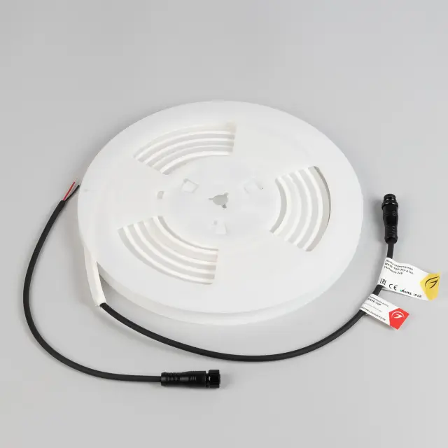Гибкий неон WAVE-TOP-PU-A144-10x10mm 24V Warm2700 (5 W/m, IP68, 3m, wire x1), ракурс 4
