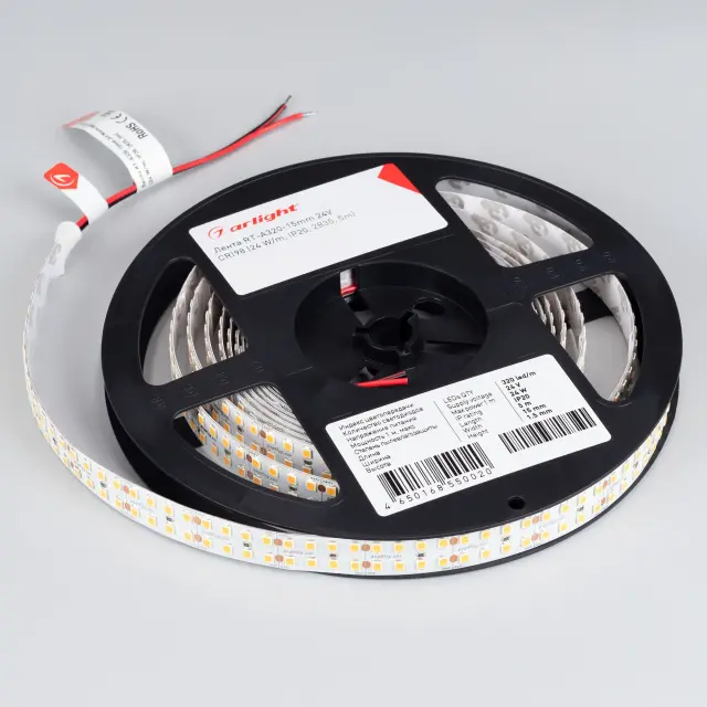 Светодиодная лента UL-A320-15mm 24V White6000 (32 W/m, IP20, 5m), ракурс 2
