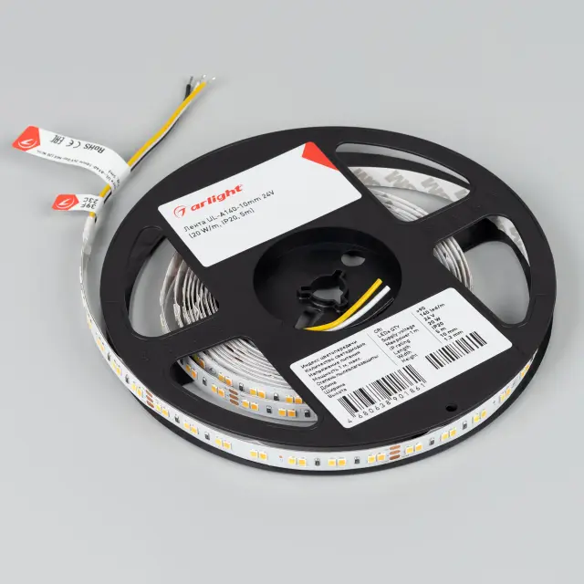 Светодиодная лента UL-A140-10mm 24V Day-MIX (20 W/m, IP20, 5m), ракурс 4