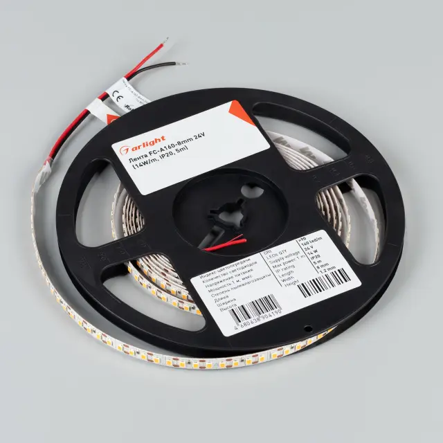 Светодиодная лента FC-A160-8mm 24V Day5000-CX1 (14 W/m, IP20, 5m), ракурс 2