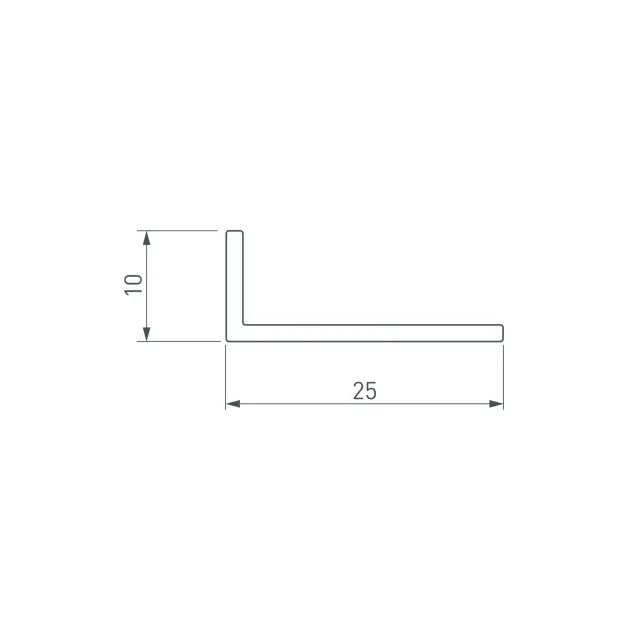 Уголок ARH-W25х10х1,5-2000 ANOD, ракурс 2