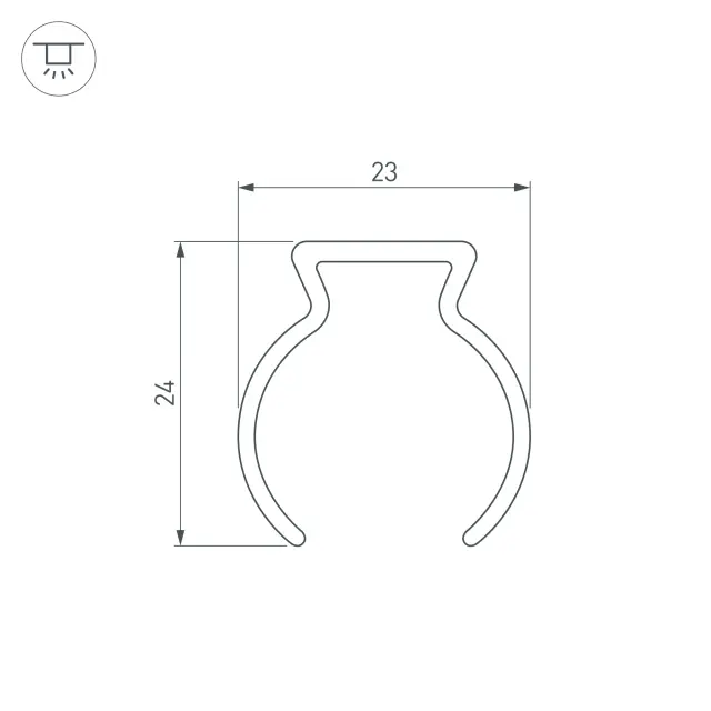 Профиль WPH-FLEX-D22-360deg-1000, ракурс 2