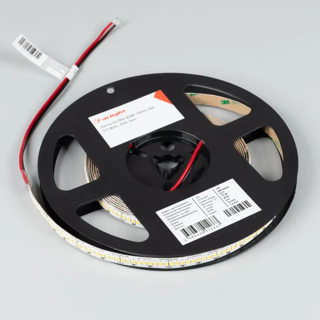 Светодиодная лента ULTRA-A288-10mm 24V Warm3000 (17 W/m, IP20, 5m), ракурс 2
