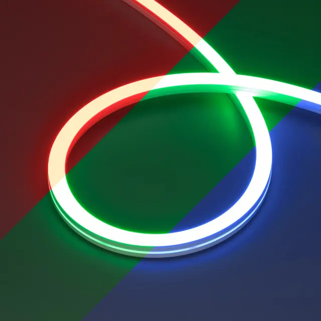 Гибкий неон MOONLIGHT-PRO-SIDE-X360-16x16mm 24V RGB (12 W/m, IP67, 10m, wire x2)