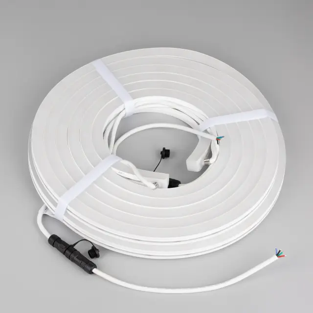 Гибкий неон MOONLIGHT-PRO-SIDE-X360-16x16mm 24V RGB (12 W/m, IP67, 10m, wire x2), ракурс 4