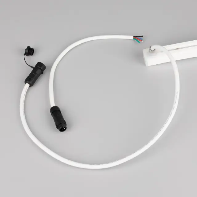 Гибкий неон MOONLIGHT-PRO-SIDE-X360-20x20mm 24V RGB (12 W/m, IP67, 10m, wire x2), ракурс 3