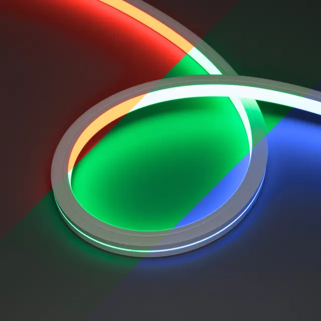 Гибкий неон MOONLIGHT-PRO-TOP-X360-20x20mm 24V RGB (12 W/m, IP67, 10m, wire x2)