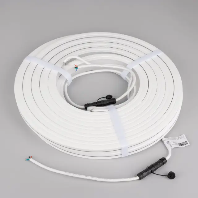 Гибкий неон MOONLIGHT-PRO-TOP-X360-20x20mm 24V RGB (12 W/m, IP67, 10m, wire x2), ракурс 4