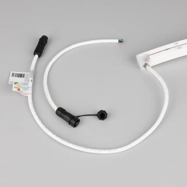 Гибкий неон MOONLIGHT-PRO-TOP-X360-20x20mm 24V RGB (12 W/m, IP67, 10m, wire x2), ракурс 5