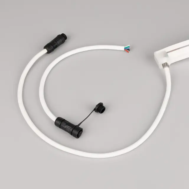 Гибкий неон MOONLIGHT-PRO-TOP-X336-20x20mm 24V RGBW-Day (12 W/m, IP67, 10m, wire x2), ракурс 3