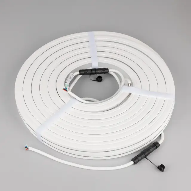 Гибкий неон MOONLIGHT-PRO-TOP-X336-20x20mm 24V RGBW-Day (12 W/m, IP67, 10m, wire x2), ракурс 4