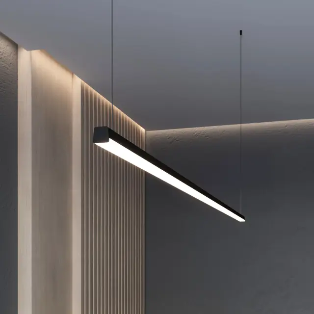 Профиль с экраном LINE-D-3734-2000 TETRA OLIVE GREY+OPAL, ракурс 5