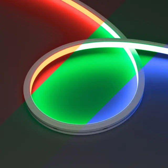 Гибкий неон MOONLIGHT-PRO-TOP-X360-13x12mm 24V RGB (12 W/m, IP67, 10m, wire x2)