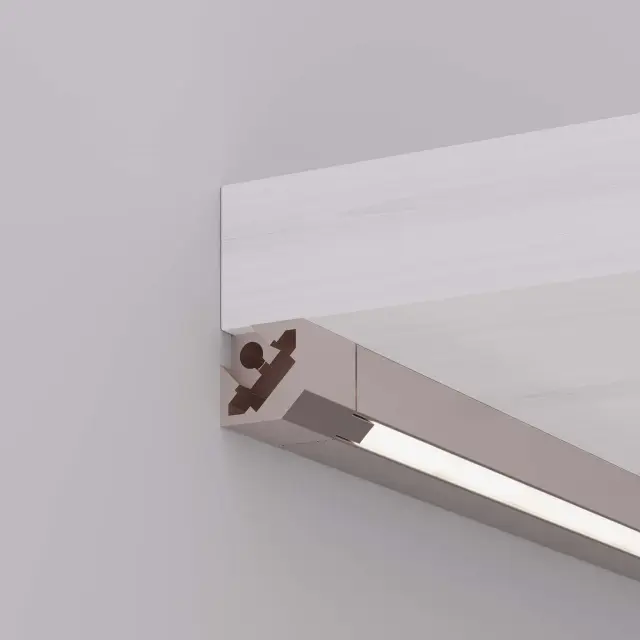 Профиль c экраном SL-KANT-H10-SQUARE-2000 CHAMPAGNE GOLD, ракурс 4