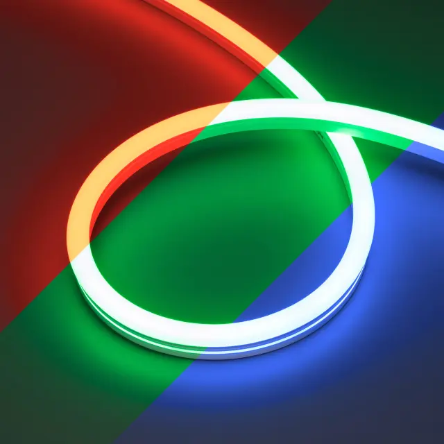 Гибкий неон MOONLIGHT-PRO-SIDE-X360-12x24mm 24V RGB (12 W/m, IP68, 10m, wire x2)