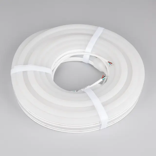 Гибкий неон MOONLIGHT-PRO-SIDE-X336-12x24mm 24V RGBW-Warm (12 W/m, IP68, 10m, wire x2), ракурс 5