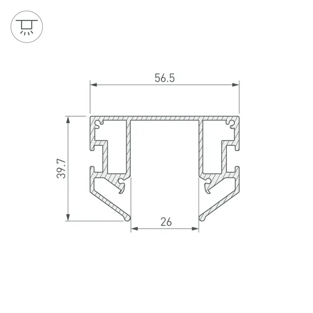 Профиль-держатель MAG-STRETCH-25-2000 (5LN), ракурс 3