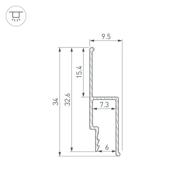 Профиль STRETCH-WALL-TECH-2000, ракурс 2