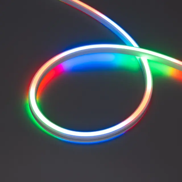 Гибкий неон SPI WAVE-SIDE-DOUBLE-A80-16x15mm 24V RGB PX10 (12 W/m, IP67, 5m, wire x1)