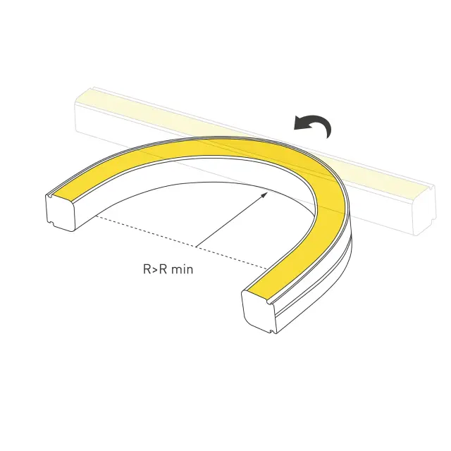 Гибкий неон SPI WAVE-SIDE-DOUBLE-A80-16x15mm 24V RGB PX10 (12 W/m, IP67, 5m, wire x1), ракурс 5